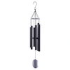 34in Black Aluminum Ring Wind Chime