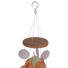 27in solid natural wood top colorful shell wind chime