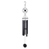 64in Black Metal Flower with Square Aluminum Tubes Wind Chime