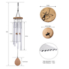 34 Inch Silver Aluminum Tube Wood Commemorative Wind Chime