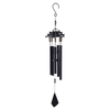 26in Black Metal Bird Nest Wind Chime with Acrylic Bead Decoration