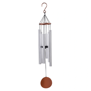 34-inch Red Copper Aluminum Ring Silver Aluminum Tube Wind Chime