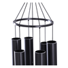 64in Black Aluminum Ring Large Wind Chime Outdoor And Indoor Wind Chimes