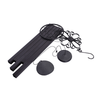 64in Black Metal Flower with Square Aluminum Tubes Wind Chime