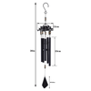 26in Black Metal Bird Nest Wind Chime with Acrylic Bead Decoration