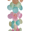 27in solid natural wood top colorful shell wind chime