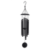 38-Inch Black Hand-Tuned Metal Outdoor Wind Chime