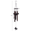 Wind Chime and Butterfly Pendant: The perfect fusion of natural elements; 33-inch dark brown wind chime.