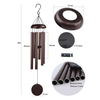 36 inch red bronze metal garden wind chime