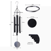 34in Black Aluminum Ring Wind Chime