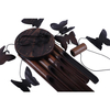 Wind Chime and Butterfly Pendant: The perfect fusion of natural elements; 33-inch dark brown wind chime.