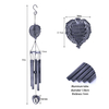 30-inch Heart-shaped Angel Wings Resin Wind Chime