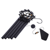 26in Black Metal Bird Nest Wind Chime with Acrylic Bead Decoration