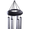 36in Silver Carved Aluminum Tubes Metal Wind Chime