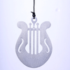 38in Guitar Decoration Silver Aluminum Ring Black Pipe Wind Chime