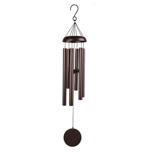 36 inch red bronze metal garden wind chime