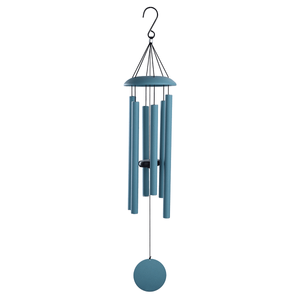 39in Metal Cover with Green Tubes Wind Chime