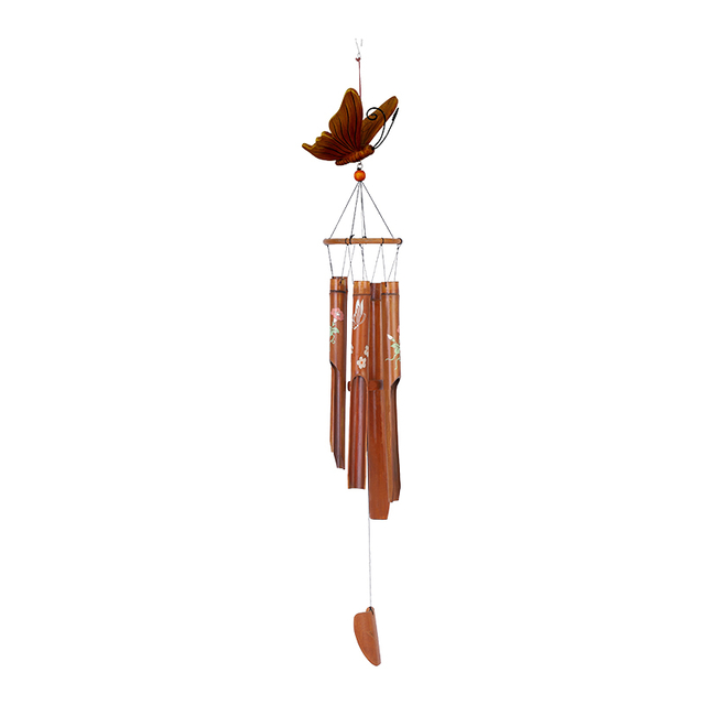 46-inch Hummingbird Pendant Printed Bamboo Tube Wind Chime