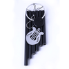 38in Guitar Decoration Silver Aluminum Ring Black Pipe Wind Chime