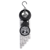 30in silver metal wind chime printed black poetry aluminum tubes