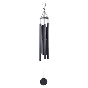 51 inch black large wind chime with alumium ring top