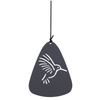 48 Inch Gray Iron Cover with Silver Tube Metal Wind Chime