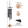 33 Inch Bamboo Top Four Color Aluminum Tube Garden Decoration Wind Chime