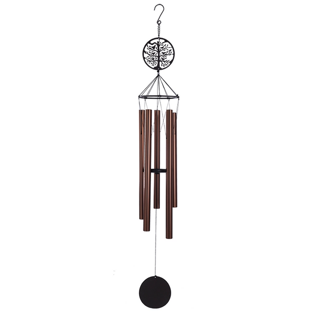 68in Oversized Red Bronze Metal Life Tree Wind Chime