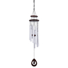 38 inch double layered wooden ceiling with silver aluminum pipe wind chimes