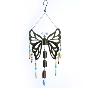 bronze butterfly bell wind chime