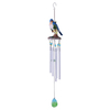 29in Bird Resin Hanging Silver Aluminum Tube