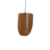 38in Coconut Head Round Top Hanging Light Brown Bamboo Tube