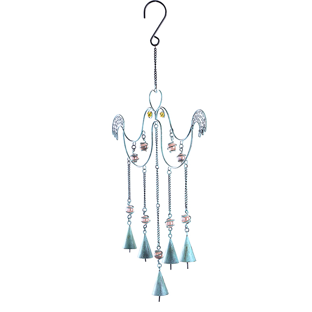  Bird shaped light blue bell wind chime 