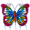 32 inch Hand painted glass butterfly wind chime