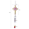 34 inch stain glass cross wind chime