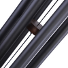 36in Brown Wood Top Hanging Black Aluminum Pipe