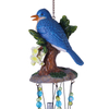 29in Bird Resin Hanging Silver Aluminum Tube