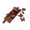 31in brown bamboo butterfly pipe wind chimes