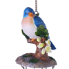 29in Bird Resin Hanging Silver Aluminum Tube