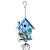 30in stain glass bird house wind chime