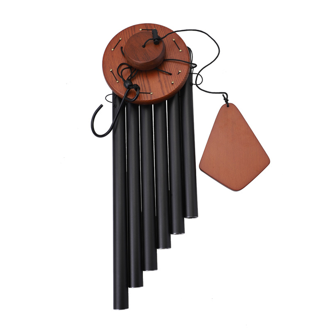 32 Inch Black Aluminum Pipe Wind Chime