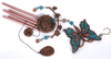 34-inch Garden Series Resin Butterfly, Sun, Frog, Hummingbird Red Copper Aluminum Wind Chime