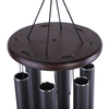 36in Brown Wood Top Hanging Black Aluminum Pipe