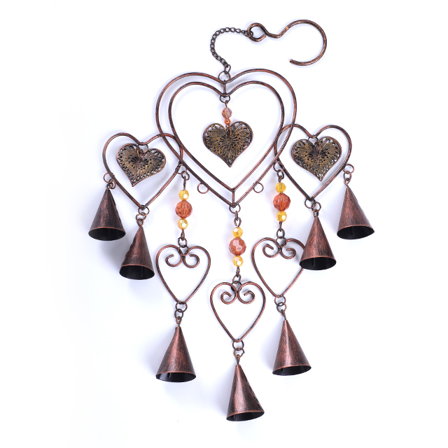 Retro love bell single row wind chime