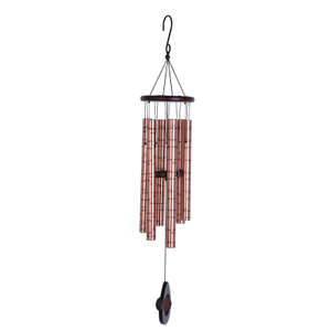 36 Inch Poetry Printed Red Aluminum Pipe Wind Chime