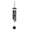 34in Black Wood Top Hanging Blue Aluminum Tube