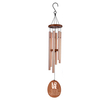 32in Ash Wood Wind Chimes Hanging Red Bronze Aluminum Pipe