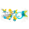 27in colorful acrylic insect wind chime