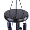 34in Black Wood Top Hanging Blue Aluminum Tube