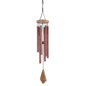 32 inch red aluminum pipe wooden wind chime